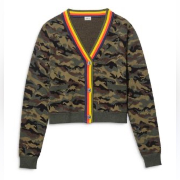 KULE Sweaters - Kule The Jane Cardigan Camo Wool Blend Sweater Small